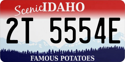ID license plate 2T5554E