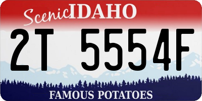 ID license plate 2T5554F