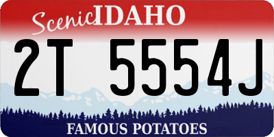 ID license plate 2T5554J