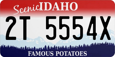 ID license plate 2T5554X