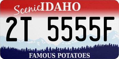 ID license plate 2T5555F