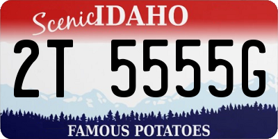 ID license plate 2T5555G