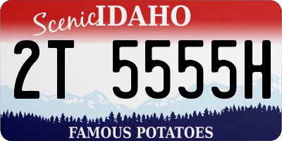 ID license plate 2T5555H