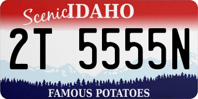ID license plate 2T5555N