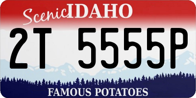 ID license plate 2T5555P