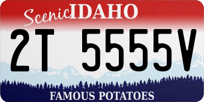 ID license plate 2T5555V