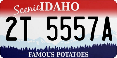 ID license plate 2T5557A
