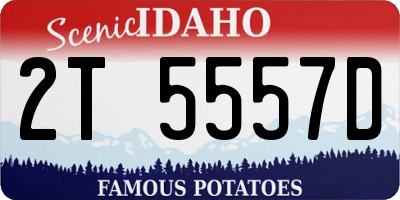 ID license plate 2T5557D