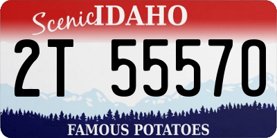 ID license plate 2T5557O
