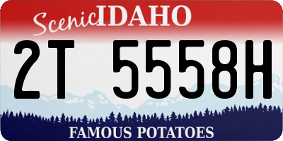 ID license plate 2T5558H