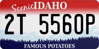 ID license plate 2T5560P