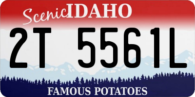 ID license plate 2T5561L