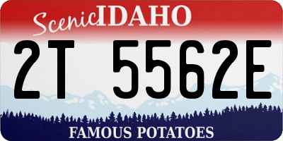 ID license plate 2T5562E