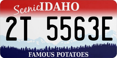 ID license plate 2T5563E