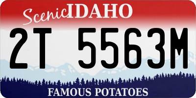 ID license plate 2T5563M