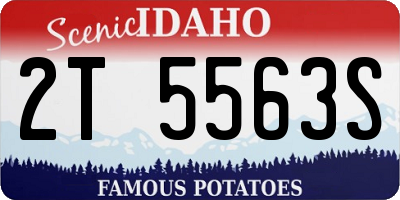 ID license plate 2T5563S