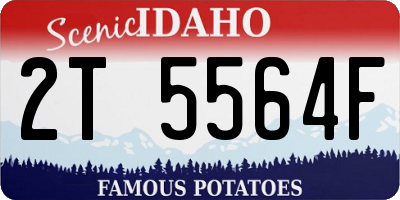 ID license plate 2T5564F