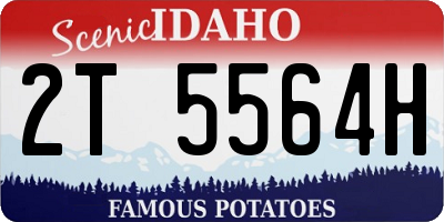 ID license plate 2T5564H