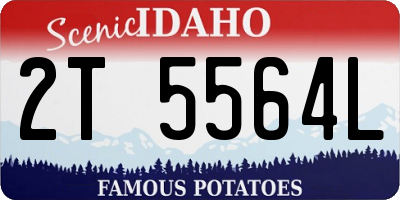 ID license plate 2T5564L