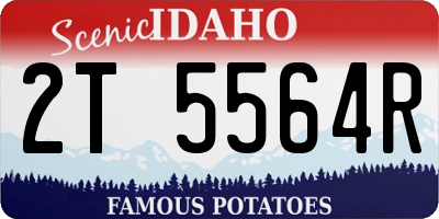 ID license plate 2T5564R