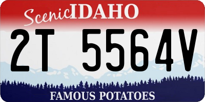 ID license plate 2T5564V