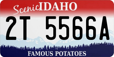ID license plate 2T5566A