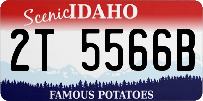 ID license plate 2T5566B