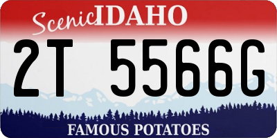 ID license plate 2T5566G