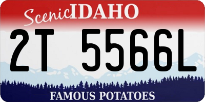 ID license plate 2T5566L
