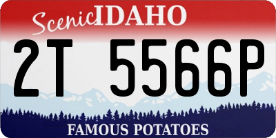 ID license plate 2T5566P