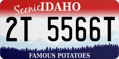 ID license plate 2T5566T
