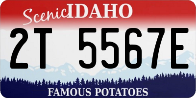 ID license plate 2T5567E