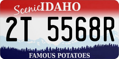 ID license plate 2T5568R