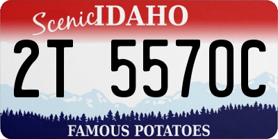 ID license plate 2T5570C
