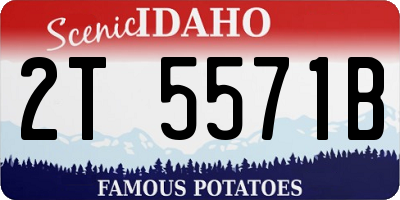 ID license plate 2T5571B