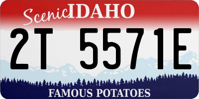 ID license plate 2T5571E
