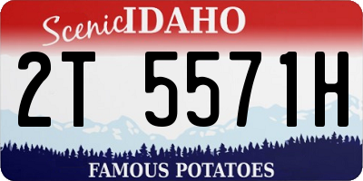 ID license plate 2T5571H