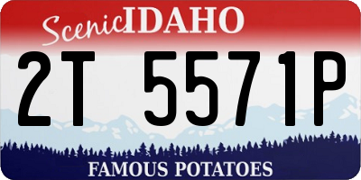 ID license plate 2T5571P