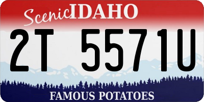 ID license plate 2T5571U