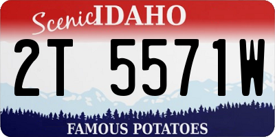 ID license plate 2T5571W
