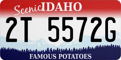 ID license plate 2T5572G