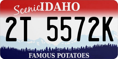 ID license plate 2T5572K