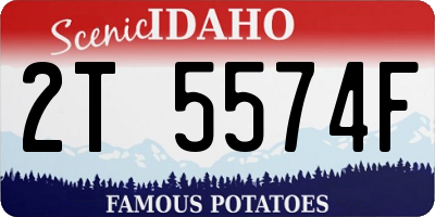 ID license plate 2T5574F
