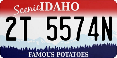 ID license plate 2T5574N