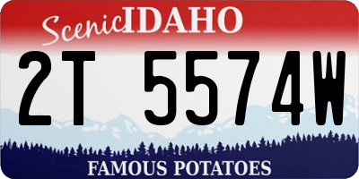 ID license plate 2T5574W