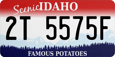 ID license plate 2T5575F