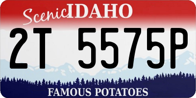 ID license plate 2T5575P