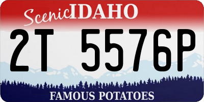 ID license plate 2T5576P