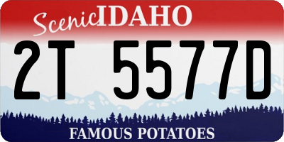 ID license plate 2T5577D