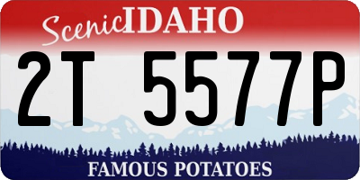 ID license plate 2T5577P